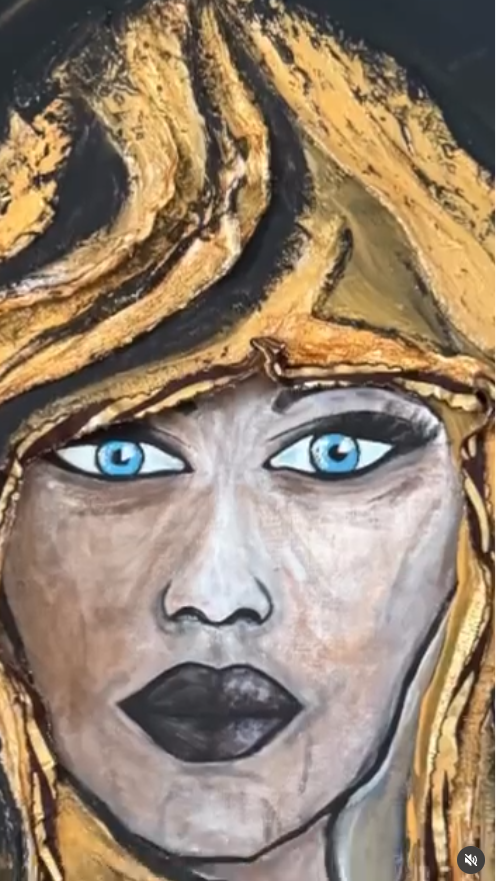 Golden face — eyes